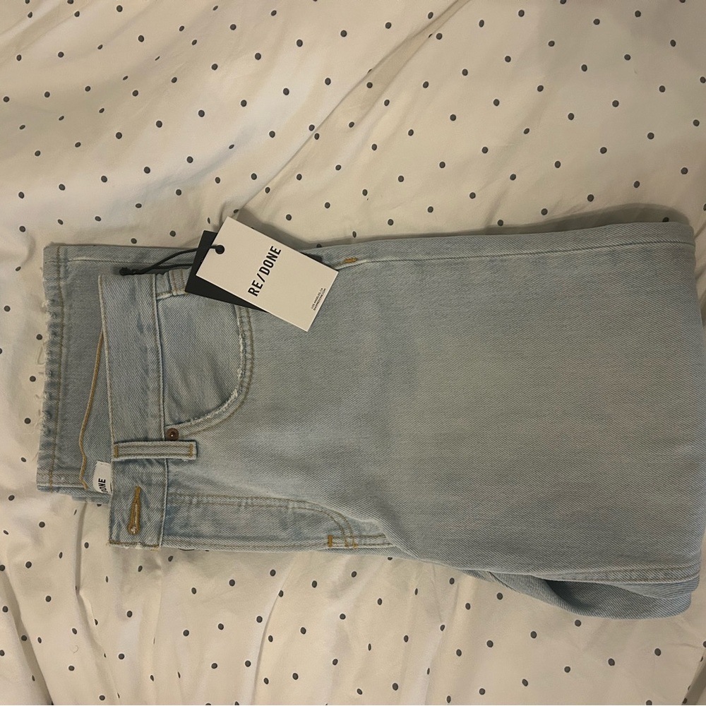 Re/Done Light Blue Straight Leg Jeans